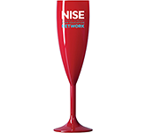 Reusable Polycarbonate Red Champagne Flute - 187ml