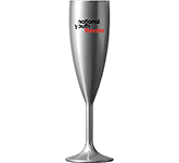 Reusable Polycarbonate Silver Champagne Flute - 187ml